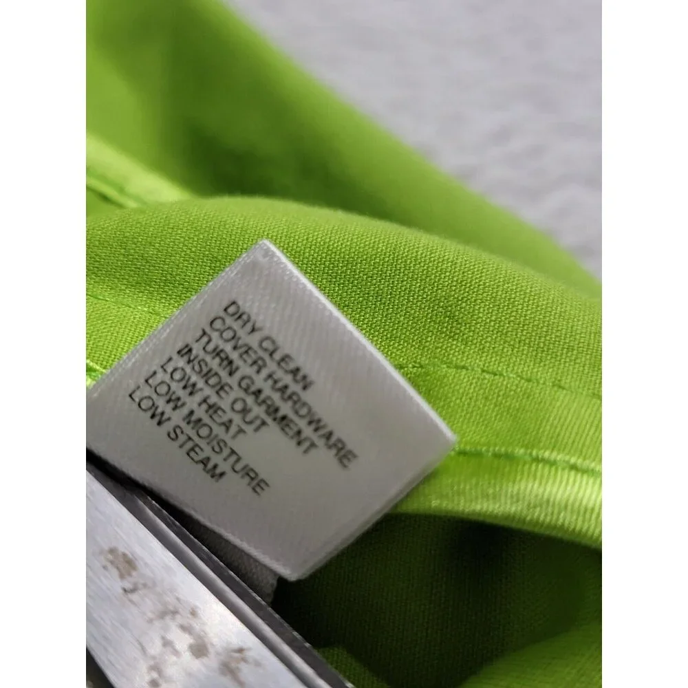 St. John Women Double Breasted Coat Blazer Jacket Medium Green 3/4 Sleeve Career - Picture 5 of 8